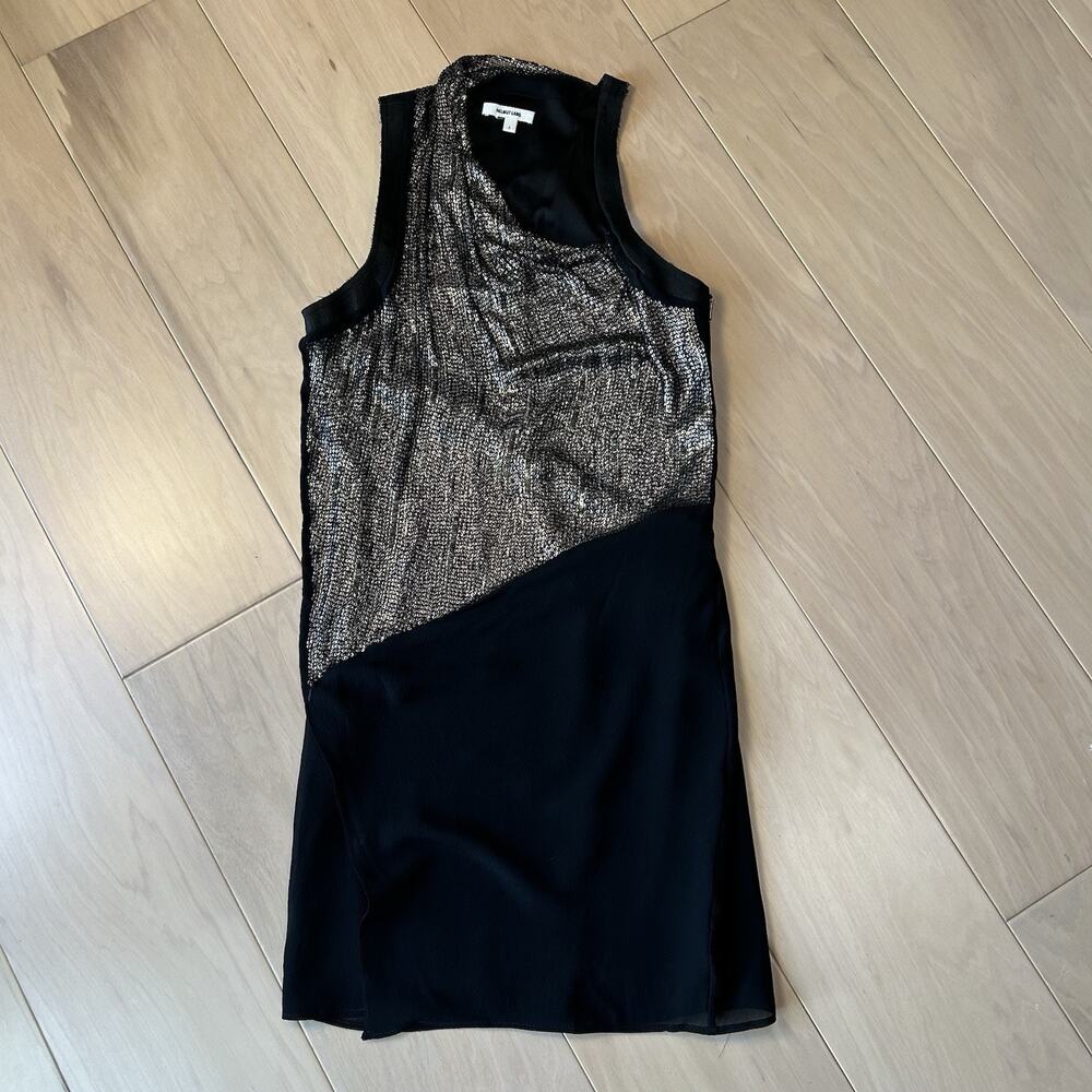 Helmut Lang Silk Sequins Dress Black Sleeveless Women’s 2